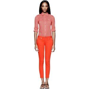 ⭐️ NWT- TORY BURCH ALEXA CROPPED SKINNY JEAN IN POPPY RED- size 30